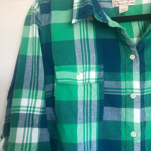 Old Navy Button Down Plaid Shirt - Picture 3 of 9